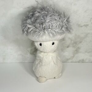 Aurora Fungi‎ Fluffy Mushroom White Gray Top Stuffed Animal Plush Toy 9" 2018